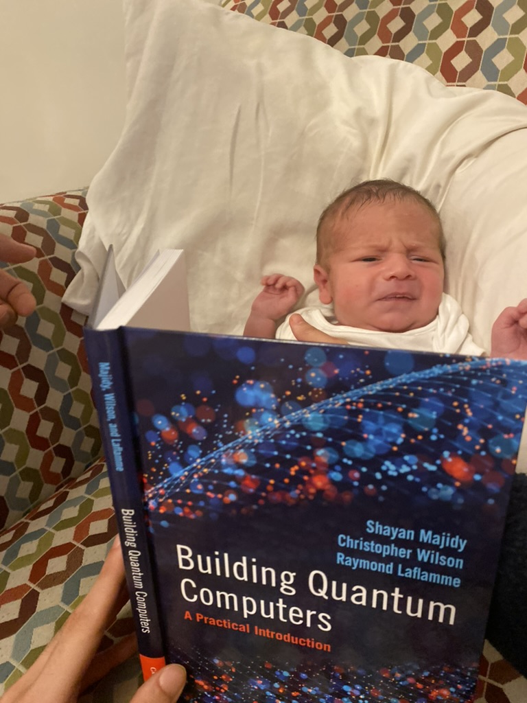 Kaius with the textbook